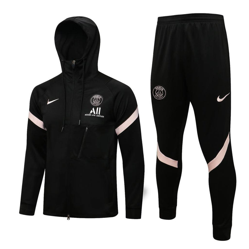 Conjunto Inverno PSG Preta Nike - Com Capuz