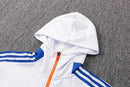 Conjunto Inverno Real Madrid Branca Adidas - Com Capuz